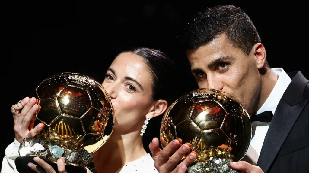 Aitana Bonmatí (left) and Rodri (right)