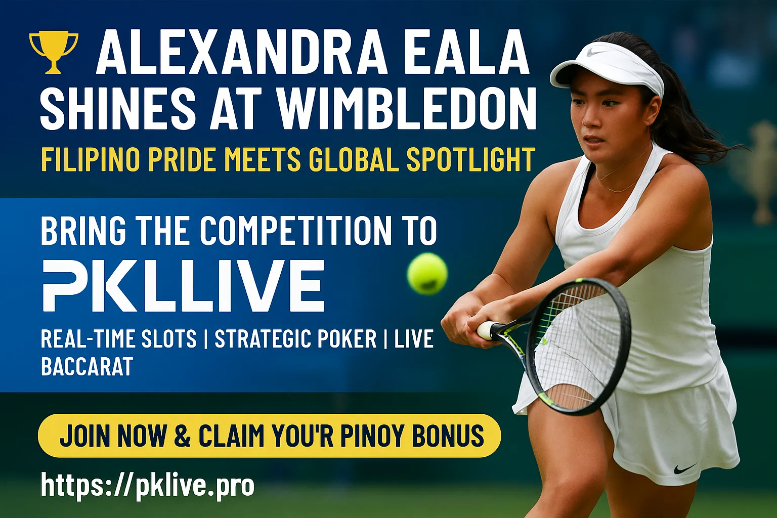 Alexandra Eala Shines at Wimbledon: A New Star in Pinoy Sports, A New Era at PKLIVE