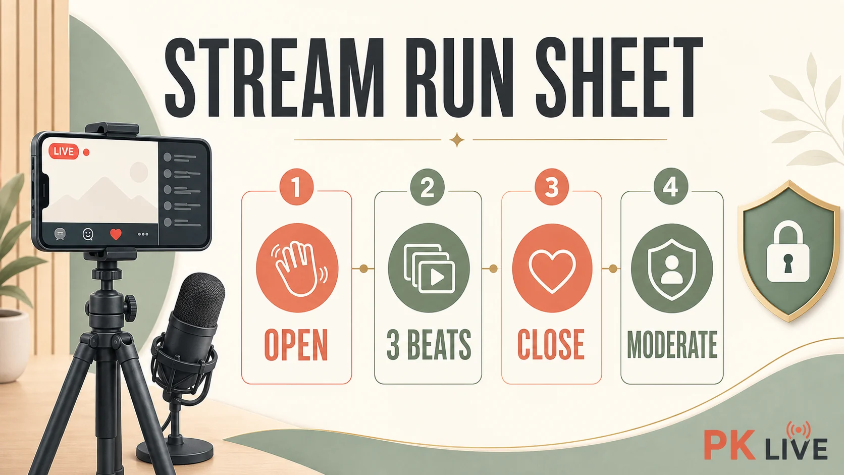 Live stream run sheet