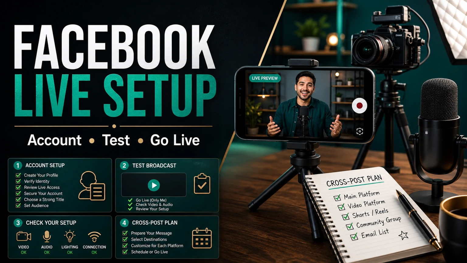 How to Go Live on Facebook: Account Checks, Setup Steps, and PK LIVE Cross-Use