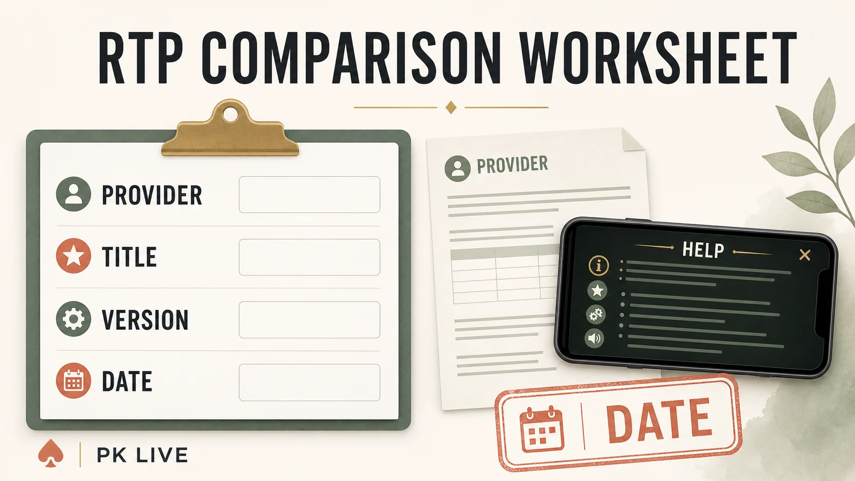 RTP comparison worksheet