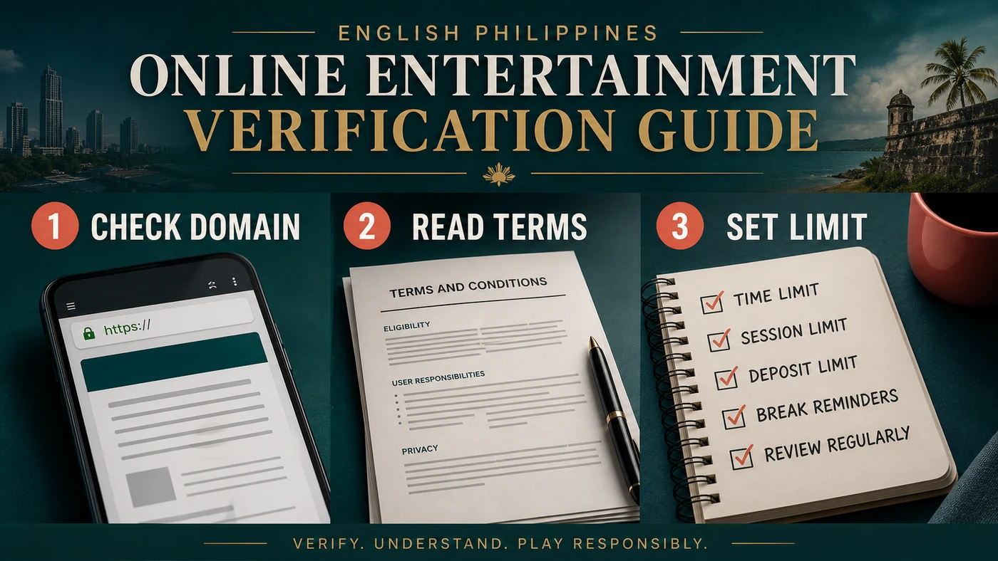 Three verification steps: check domain, read terms, and set a limit
