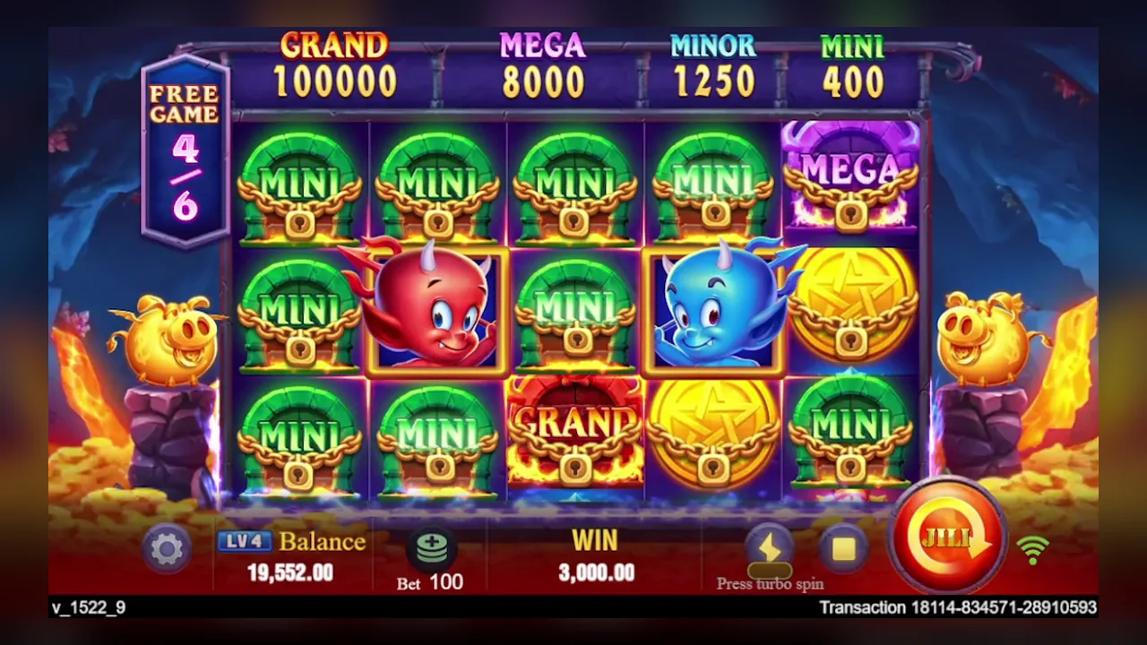 Official Devil Fire Twins Free Game screen showing the active counter and locked symbols