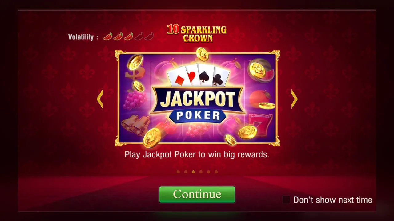 Official 10 Sparkling Crown Jackpot Poker tutorial