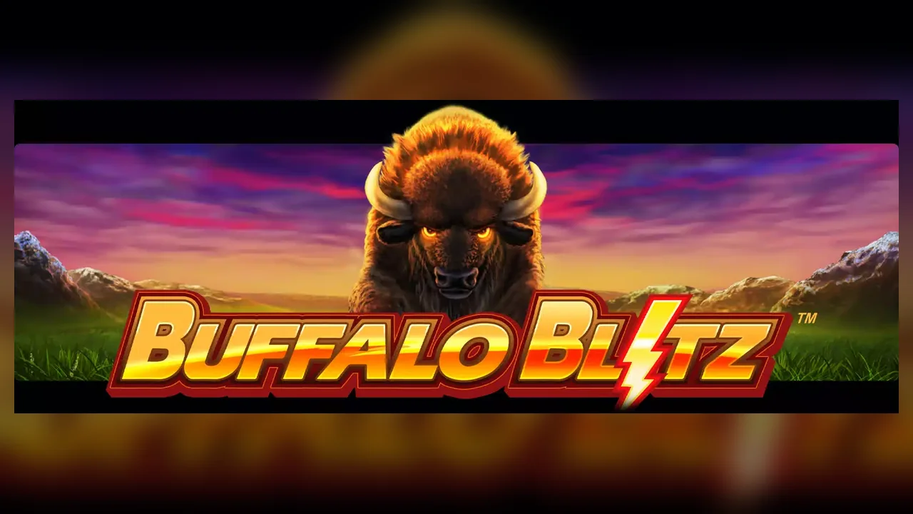 Original Buffalo Blitz title artwork with buffalo and sunset